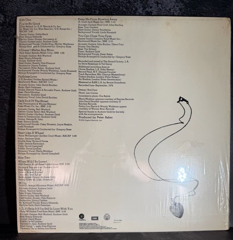 Linda Ronstadt - Heart Like A Wheel Vinyl LP (1974) Columbia House Club Edition - Thumbnail 15