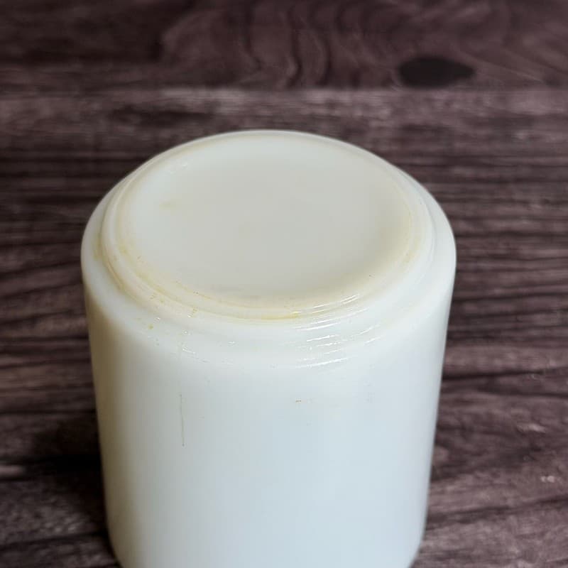 Vintage Fire-King White Milk Glass D-Handle Coffee Mug - Thumbnail 6