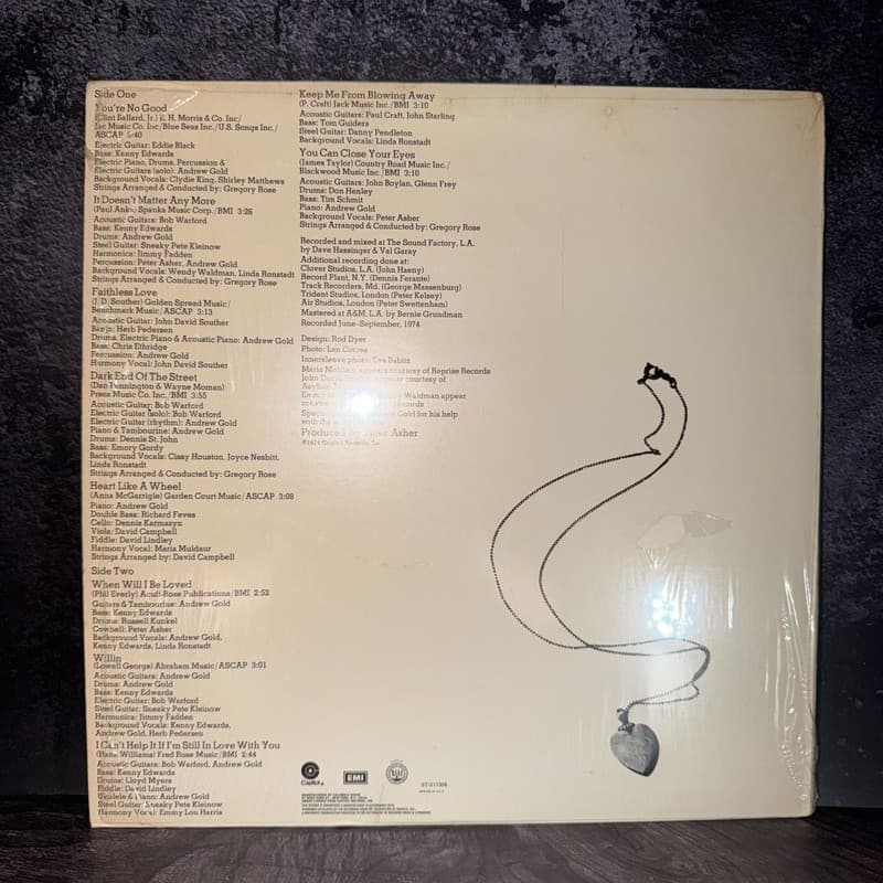 Linda Ronstadt - Heart Like A Wheel Vinyl LP (1974) Columbia House Club Edition - Thumbnail 14