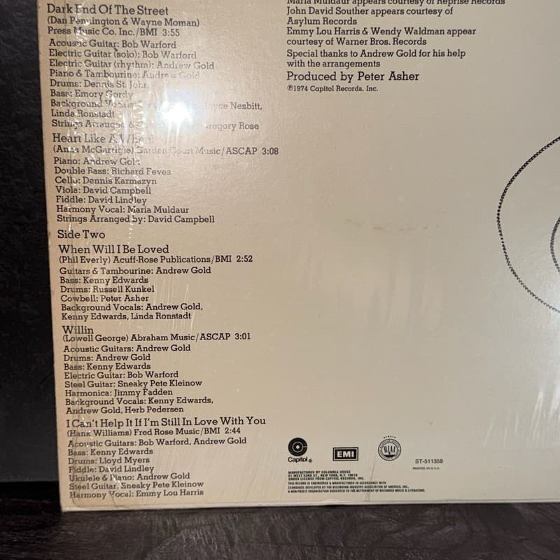Linda Ronstadt - Heart Like A Wheel Vinyl LP (1974) Columbia House Club Edition - Thumbnail 16