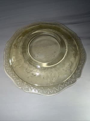 Vtg Patrician Spoke Depression Federal Glass CREAMER Plates Amber Yellow 1930s - Thumbnail 22