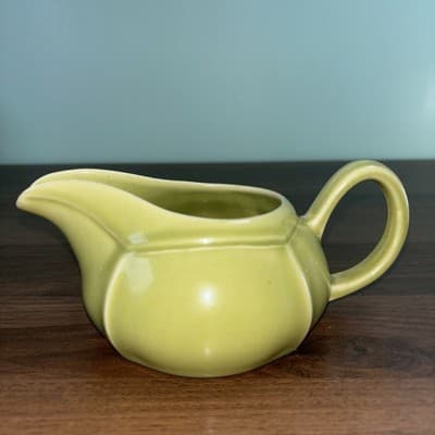 Paden City Minion Creamer Chartreuse Green Cream Sauce Pitcher Lime Gravy VTG - Thumbnail 3