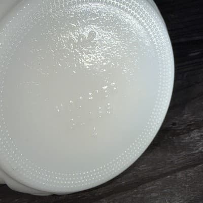 Hoosier Milk White Glass Vase Diamond Quilt Pattern Vintage Rose Bud Retro - Thumbnail 11