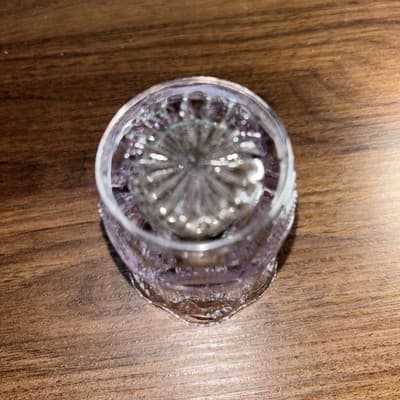 GLASS BEADED SCALLOPED EDGE OVAL TOOTHPICK Pale Lilac Purple Pastel - Thumbnail 6