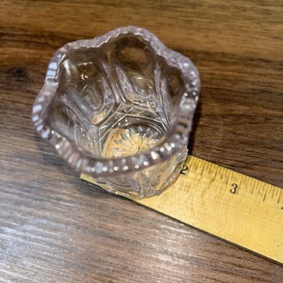GLASS BEADED SCALLOPED EDGE OVAL TOOTHPICK Pale Lilac Purple Pastel - Thumbnail 8