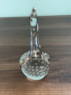 Beautiful Swan Or Goose Heavy Art Glass Bird Clear Glass Figurine Paperweight 4� - Thumbnail 6