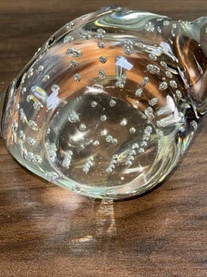Beautiful Swan Or Goose Heavy Art Glass Bird Clear Glass Figurine Paperweight 4� - Thumbnail 8