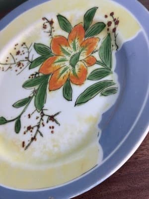 Set Of 2 Vintage Hinode Peach Luster Floral Design Dessert Plate 7 1/4” - Thumbnail 11