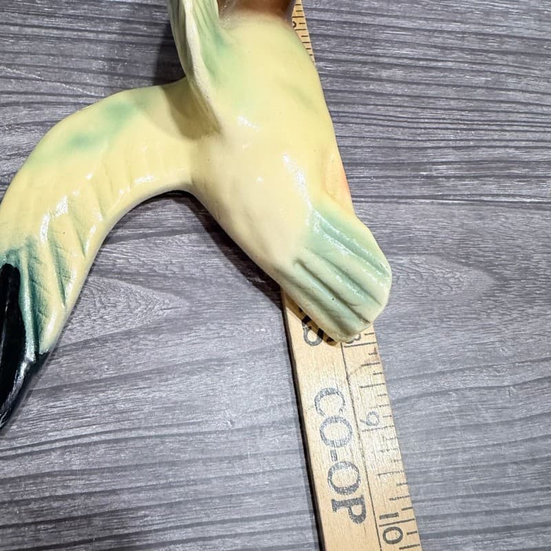 Vintage Chalkware Flying Ducks Mallard Wall Hangings Set of 2 - Thumbnail 18