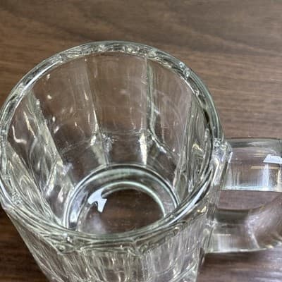 VTG Set of 4 Clear Heavy Glass Beer Beverage Mugs Tavern Antique Glasses - Thumbnail 18