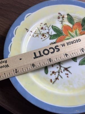 Set Of 2 Vintage Hinode Peach Luster Floral Design Dessert Plate 7 1/4” - Thumbnail 15