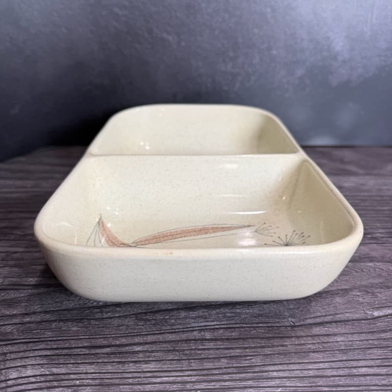 Vintage Franciscan Trio Pattern Mid-Century Modern Divided Vegetable Serving Dis - Thumbnail 5