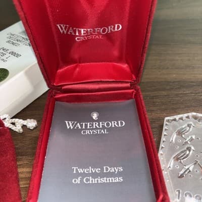 Waterford Crystal 1987 - Four Calling Birds Ornament- 12 Days of Christmas-Boxed - Thumbnail 3