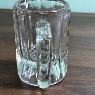 VTG Set of 4 Clear Heavy Glass Beer Beverage Mugs Tavern Antique Glasses - Thumbnail 19