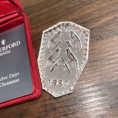 Waterford Crystal 1987 - Four Calling Birds Ornament- 12 Days of Christmas-Boxed - Thumbnail 4