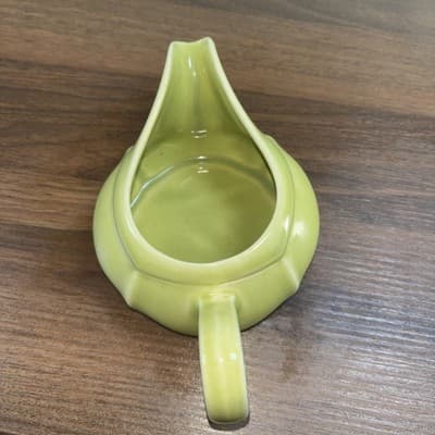 Paden City Minion Creamer Chartreuse Green Cream Sauce Pitcher Lime Gravy VTG - Thumbnail 5