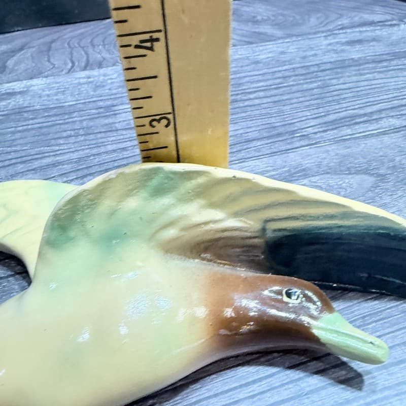 Vintage Chalkware Flying Ducks Mallard Wall Hangings Set of 2 - Thumbnail 17