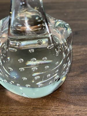 Beautiful Swan Or Goose Heavy Art Glass Bird Clear Glass Figurine Paperweight 4� - Thumbnail 7