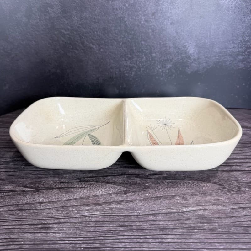 Vintage Franciscan Trio Pattern Mid-Century Modern Divided Vegetable Serving Dis - Thumbnail 8