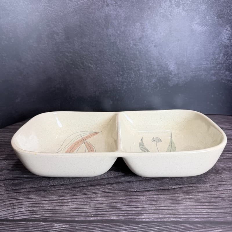 Vintage Franciscan Trio Pattern Mid-Century Modern Divided Vegetable Serving Dis - Thumbnail 4