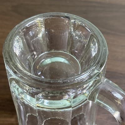 VTG Set of 4 Clear Heavy Glass Beer Beverage Mugs Tavern Antique Glasses - Thumbnail 21