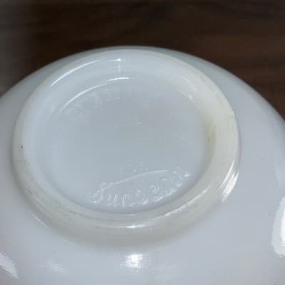 Vintage Glasbake for Sunbeam Milk Glass Mixing Bowl Spout-6.5" Replacement - Thumbnail 8