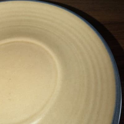 1 - Replacement Vintage Pfaltzgraff Folk Art Pattern Tan & Blue Saucers No Cups - Thumbnail 2