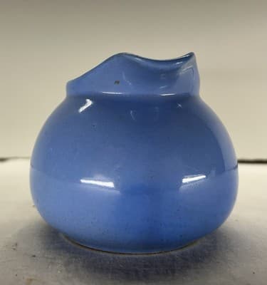 Vintage LIPTON TEA Collectable Blue Creamer by Hall Pottery USA EUC Pitcher - Thumbnail 5