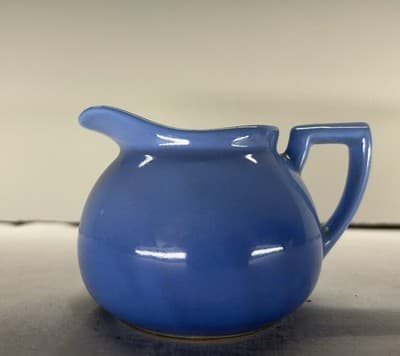 Vintage LIPTON TEA Collectable Blue Creamer by Hall Pottery USA EUC Pitcher - Thumbnail 8
