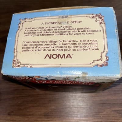 VTG Noma 1995 Dickensville Cider Stand Porcelain Christmas Village Accessories - Thumbnail 9