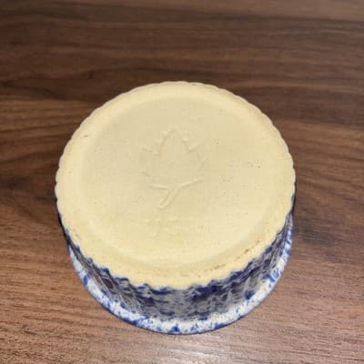 Vtg Monmouth Ramekin Replacement Speckled Blue USA Maple Leaf Single Piece - Thumbnail 7