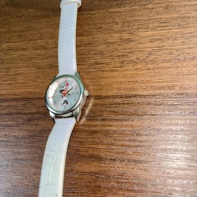 Disney Women's MCK308 Minnie Mouse Nurse White Strap Watch Heart Seconds Hand - Thumbnail 3
