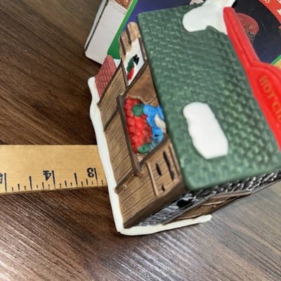 VTG Noma 1995 Dickensville Cider Stand Porcelain Christmas Village Accessories - Thumbnail 12