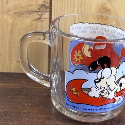 Vintage McDonald’s Garfield & Odie Glass Mug “I’m Easy to Get Along With�� - Thumbnail 5