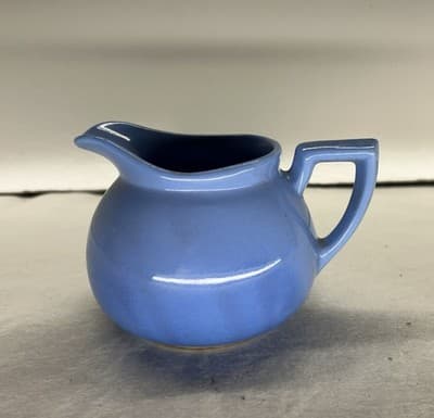Vintage LIPTON TEA Collectable Blue Creamer by Hall Pottery USA EUC Pitcher