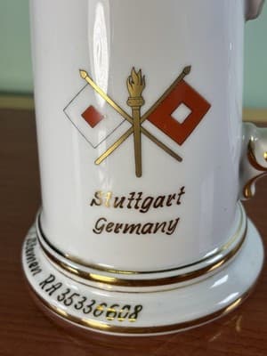 Beer Stein 102nd Signal Battalion Nude Lady Lithophane Lidded 1958 60 Germany - Thumbnail 8