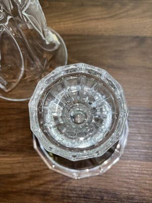 St George Hurricane Candle Holder Christmas Nativity Fine Lead Crystal Pedestal - Thumbnail 11