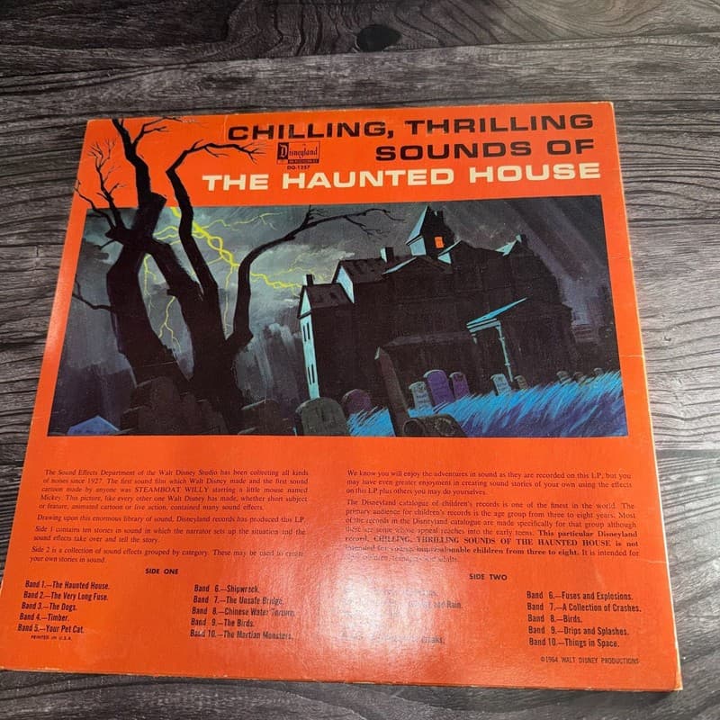 Chilling, Thrilling Sounds Of The Haunted House Vintage Vinyl LP Disneyland DQ-1 - Thumbnail 19