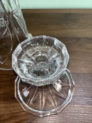 St George Hurricane Candle Holder Christmas Nativity Fine Lead Crystal Pedestal - Thumbnail 10