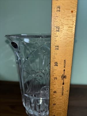 St George Hurricane Candle Holder Christmas Nativity Fine Lead Crystal Pedestal - Thumbnail 14