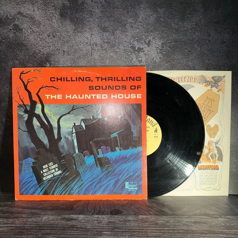 Chilling, Thrilling Sounds Of The Haunted House Vintage Vinyl LP Disneyland DQ-1 - Thumbnail 2