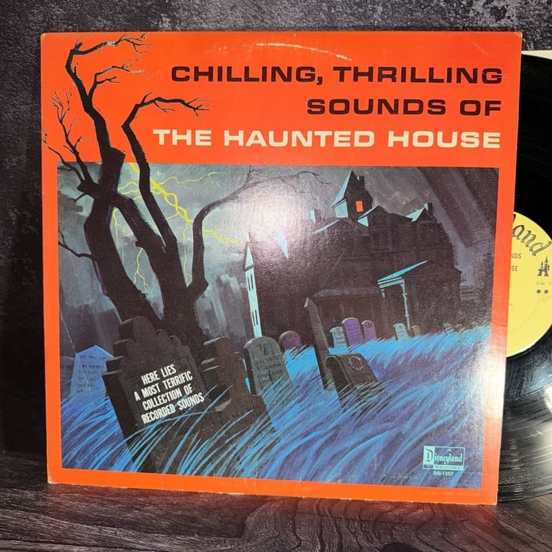 Chilling, Thrilling Sounds Of The Haunted House Vintage Vinyl LP Disneyland DQ-1 - Thumbnail 3