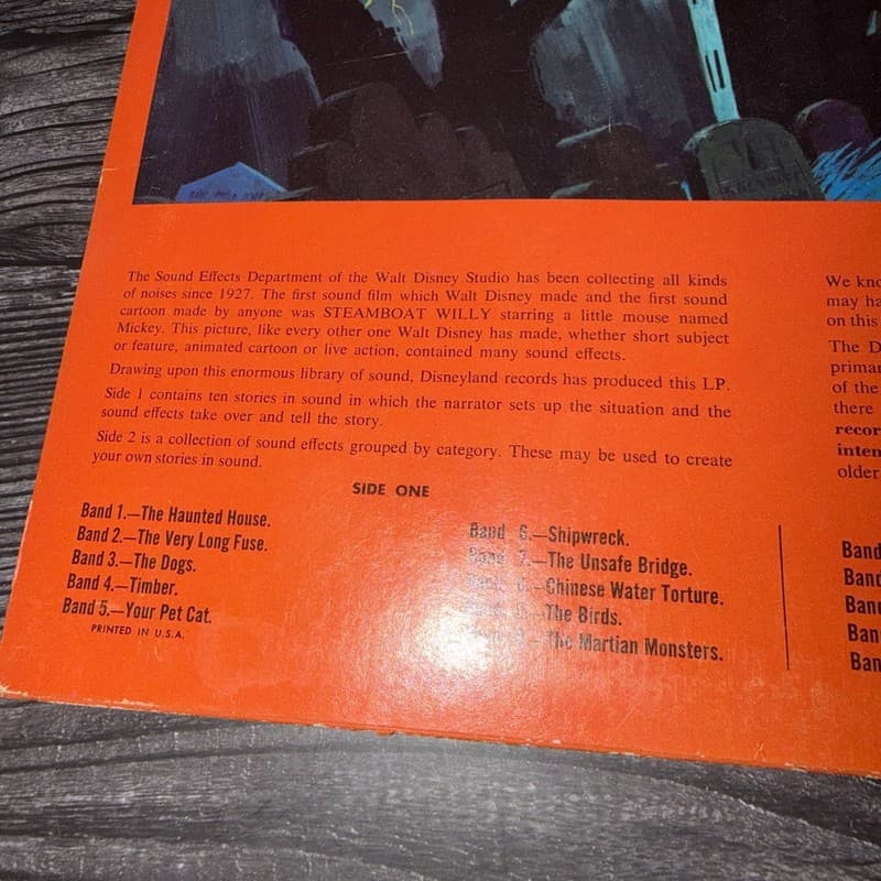 Chilling, Thrilling Sounds Of The Haunted House Vintage Vinyl LP Disneyland DQ-1 - Thumbnail 18