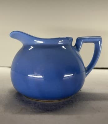 Vintage LIPTON TEA Collectable Blue Creamer by Hall Pottery USA EUC Pitcher - Thumbnail 7