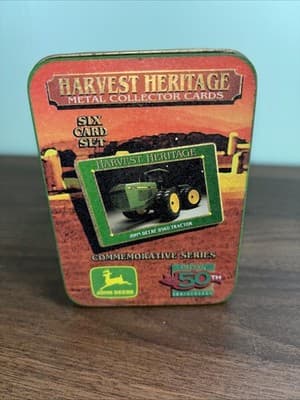 Harvest Heritage 1995 John Deere Tractor Metal Trading Collector Cards Sealed - Thumbnail 18