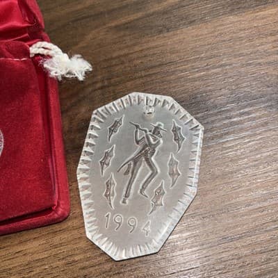 Waterford Crystal 12 Days Of Christmas Ornament 1994 Boxed 11 Pipers Piping - Thumbnail 4