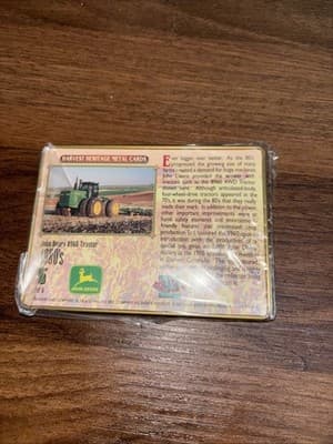 Harvest Heritage 1995 John Deere Tractor Metal Trading Collector Cards Sealed - Thumbnail 17