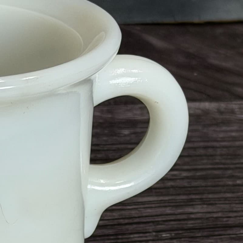 Milk Glass Shaving Mug White Restaurant Ware - Thumbnail 5