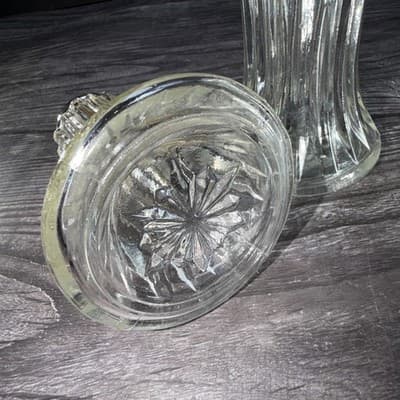 Vintage Leonard Crystal SilverPlated 6" Tall Salt & Pepper Shakers - Thumbnail 15