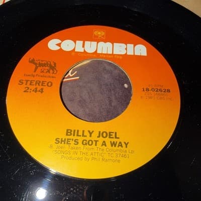 BILLY JOEL 1981 picture sleeve for hit "She's Got A Way" with Joel at piano - Thumbnail 10